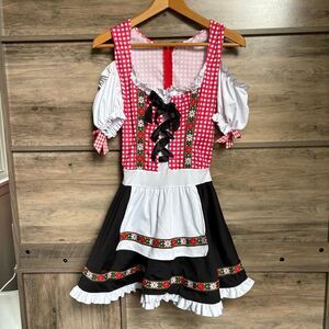 Spirit Halloween Oktoberfest Bavarian Beer Garden Babe Costume Dress Women's M